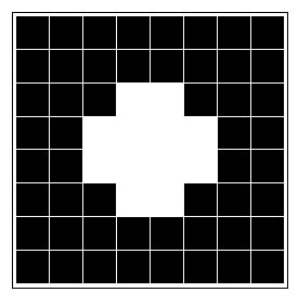 The final result of dilation with the cross shaped structuring element